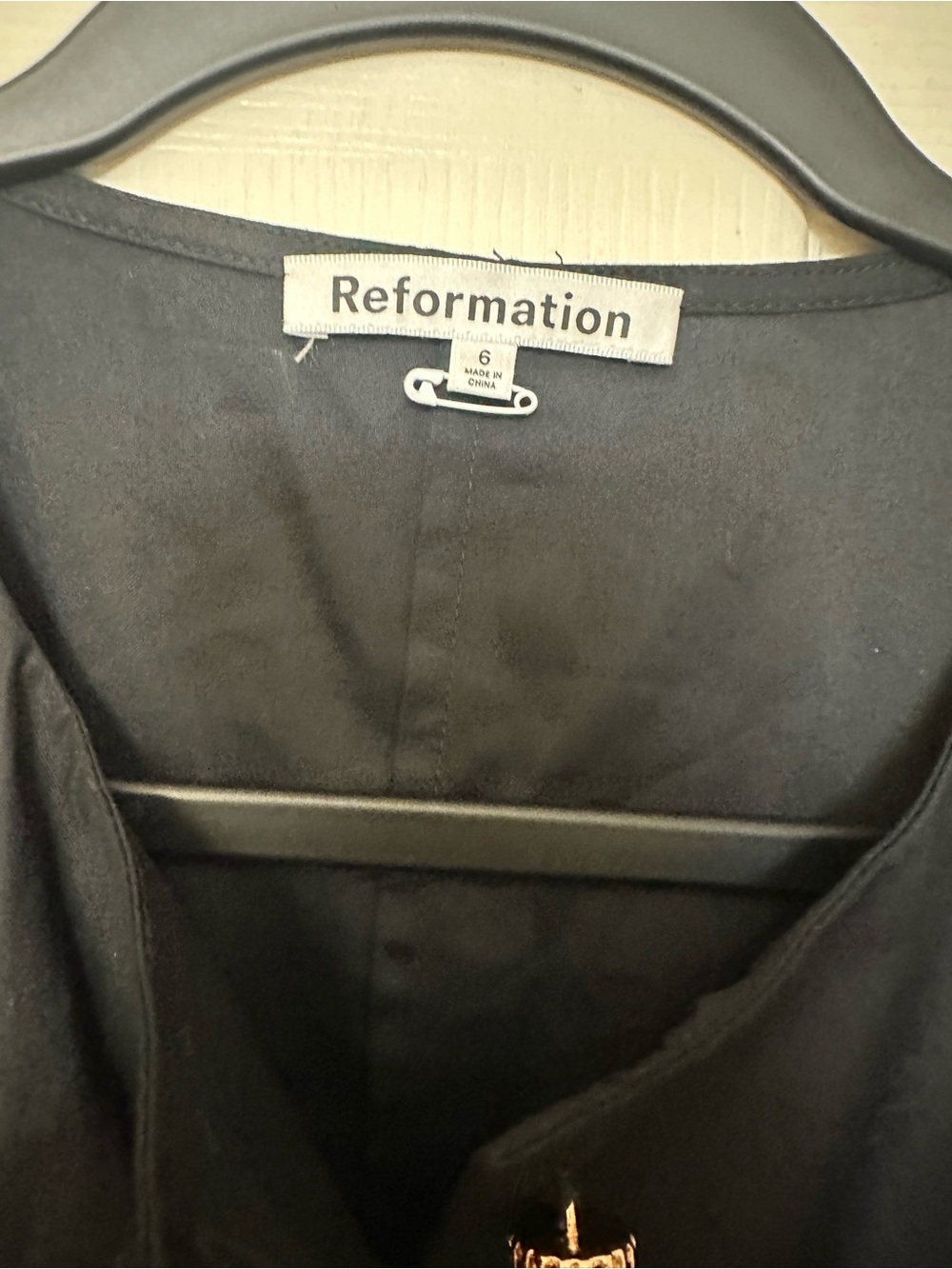 Reformation Black Button-Front Maxi Dress with Front Slit - Picture 7 of 7